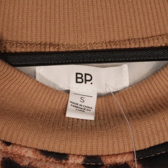 NWT BP Leopard Print Animal Mock Neck Sweatshirt Brown Sweater - Picture 8 of 10